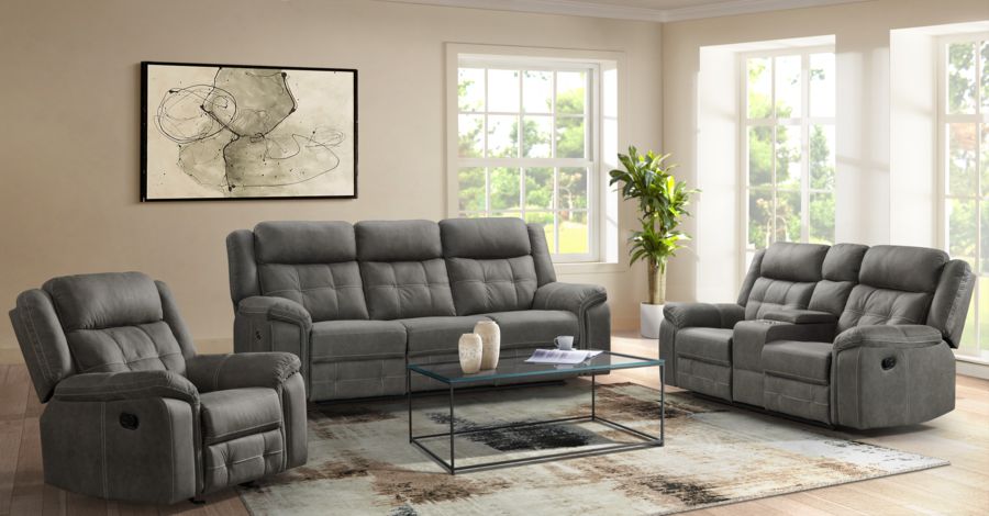 Lane Reclining Sofa Grey At Carl S